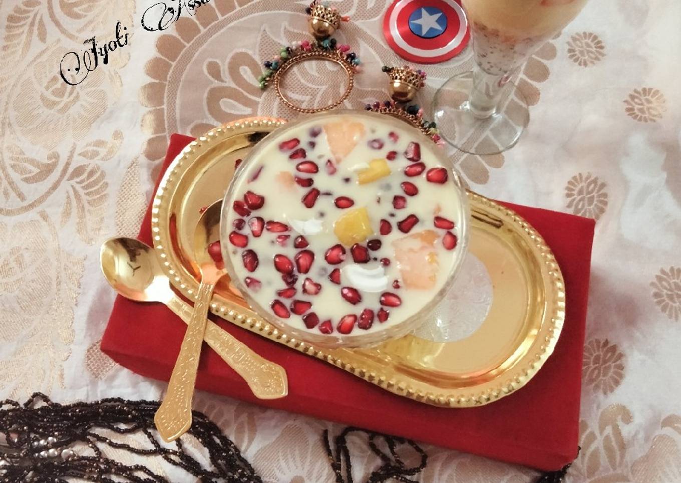 Sabudana fruit dessert