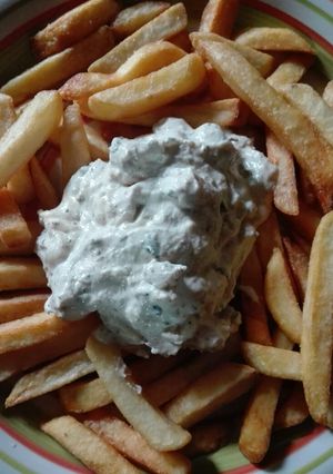 Una foto de Pollo en salsa de queso