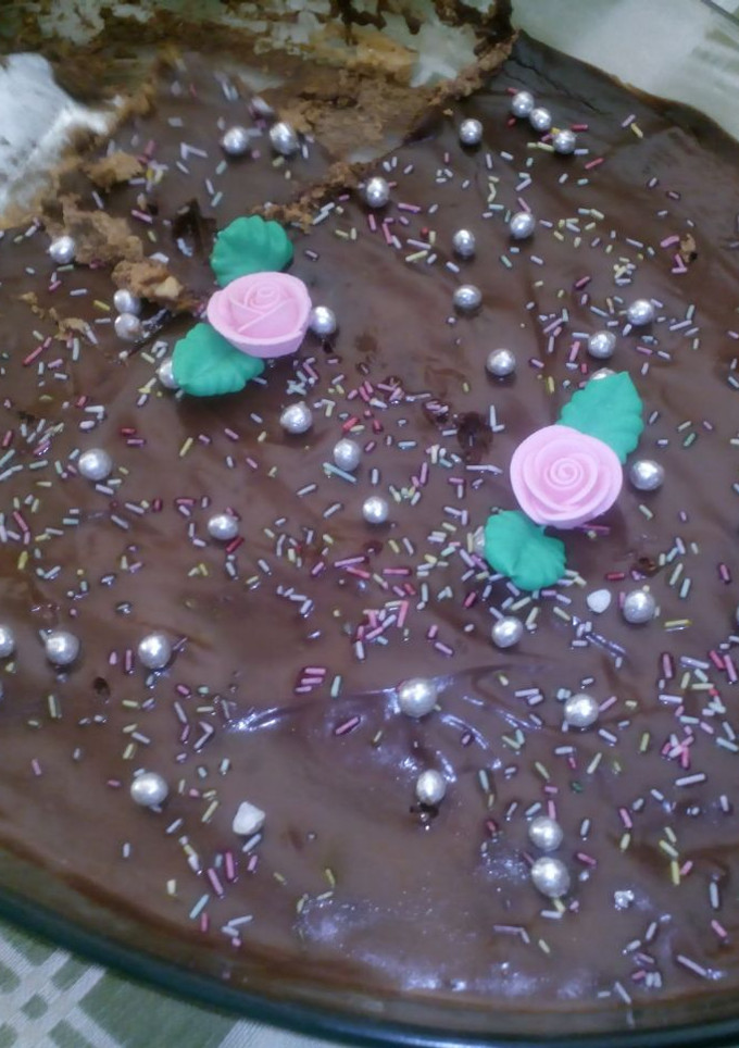 Una foto de Tarta de galletas chocolate y natilla tradicional