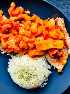 Lecsós csirkemell szelet recept fotója