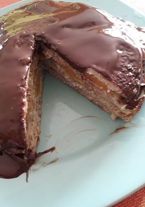 Diós, barackos, palacsinta recept fotója
