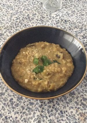 Foto di Risotto con le melanzane al vino rosso