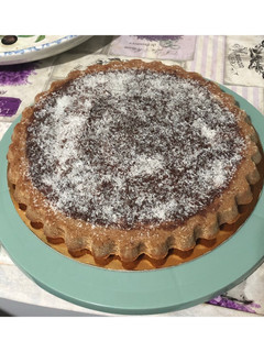 Foto di Crostata morbida al cacao con crema al cocco & Nutella 🥥🍫