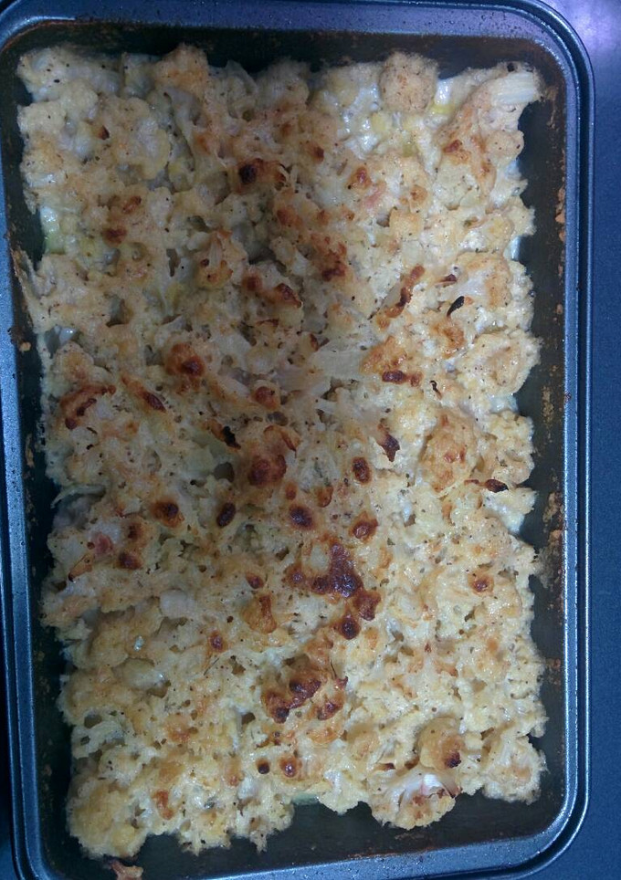 Una foto de Coliflor gratinada con almendra