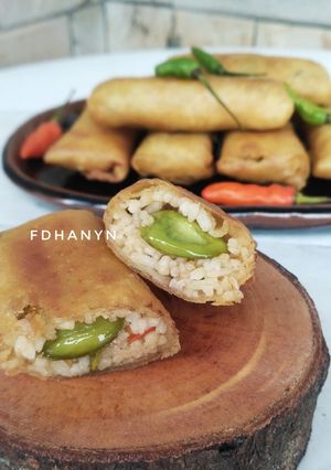 Foto resep Lumpia isi Nasgor Petai