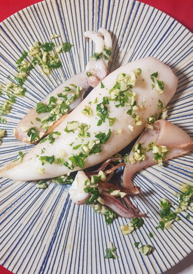 Una foto de Calamares en airfryer
