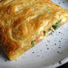 A picture of Canned Salmon & Egg Pie.