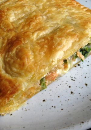 A picture of Canned Salmon & Egg Pie.