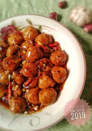 Foto resep Tumis bakso pedas manis
