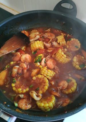 Foto resep Udang cumi saus padang
