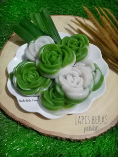 Foto resep Kue Lapis Tepung Beras Pandan