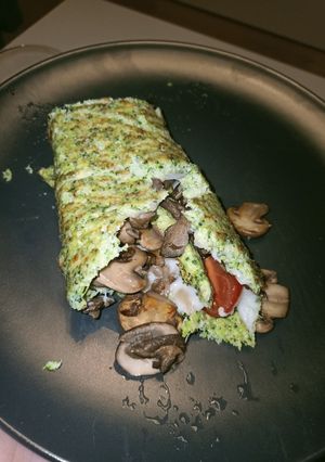 Una foto de Rollito de brócoli con champiñones