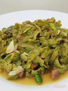 Foto resep Pare ikan asin pedas