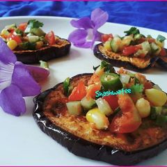 A picture of Brinjal chat.