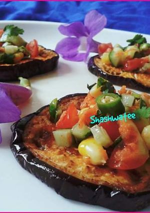 A picture of Brinjal chat.