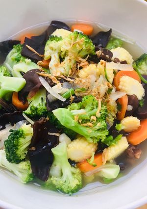Foto resep Sop jamur brokoli 🥦🥕🌽