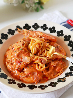 Foto resep Rose Pasta, Pasta krim tomat makanan favorit ala kafe dan restoran korea