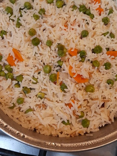 Foto de Arroz de Cenoura e Ervilhas