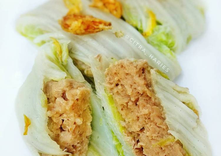 Resep Daging Bungkus Petsai/Sawi Putih Anti Gagal