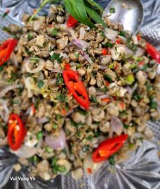 hến xào hành lá