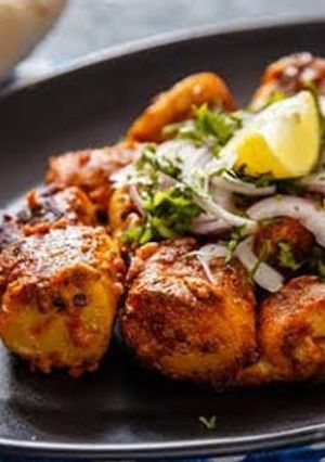 A picture of Soya Chaap tikka.