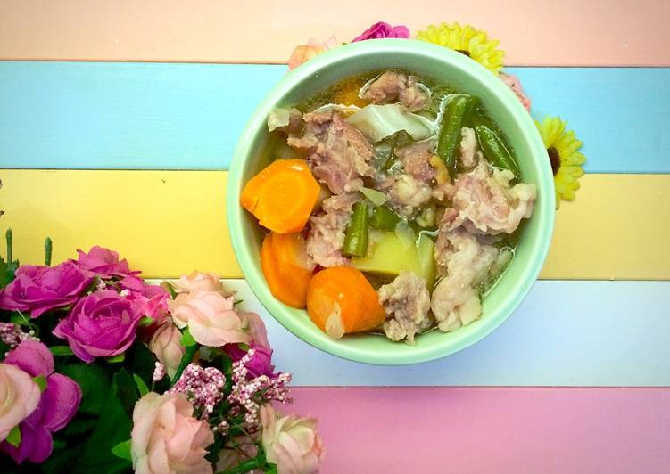 Cara Gampang Membuat Sop tetelan daging gurih dan lezat Anti Gagal