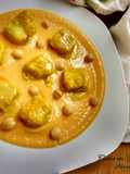 Bocconcini di merluzzo al curry su crema di ceci