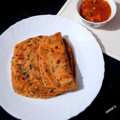Methi And Bathua Paratha A picture of Methi And Bathua Paratha.