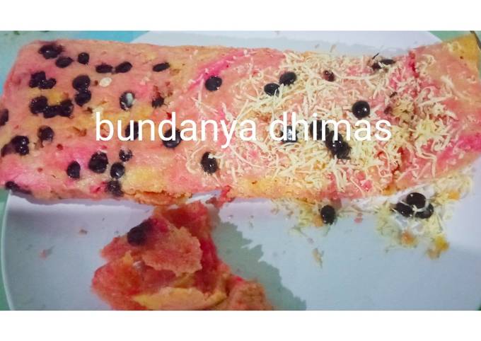 Kue bolu red ala dhimas sing potong mateng