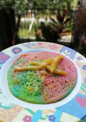 Foto resep Serabi rainbow kinca nangka