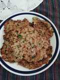 Bisteces de carne Molida y soya