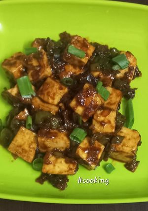 A picture of Paneer Schezwan Dry Quick and Temting Chinese Starter.