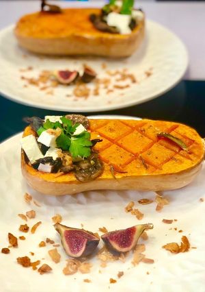 Une photo de Courge butternut rôtie au four