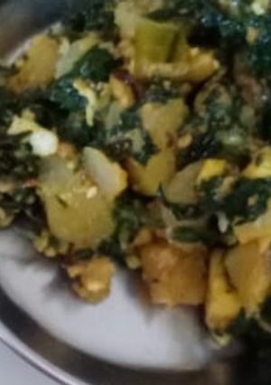 A picture of Palak panner bhurji.