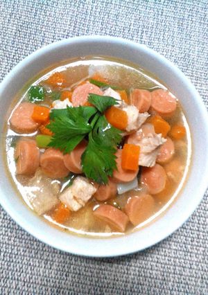Foto resep Sup Ayam dan Sosis