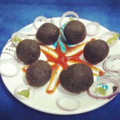 A picture of Palak cheese balls.