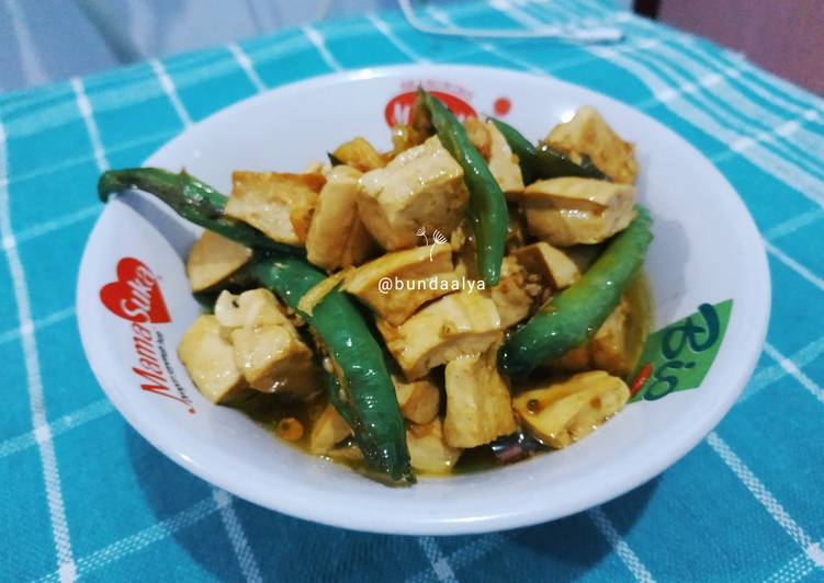 Tahu Kecap Cabe Hijau