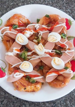 Hình của món Bánh mì nướng muối ớt.