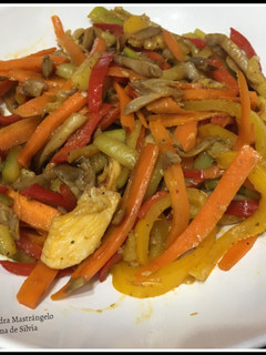 Una foto de Wok de verduras