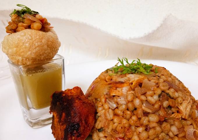 Amla Murg Barley Khichadi with shots