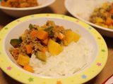 Kids-friendly Rice and Dry Curry