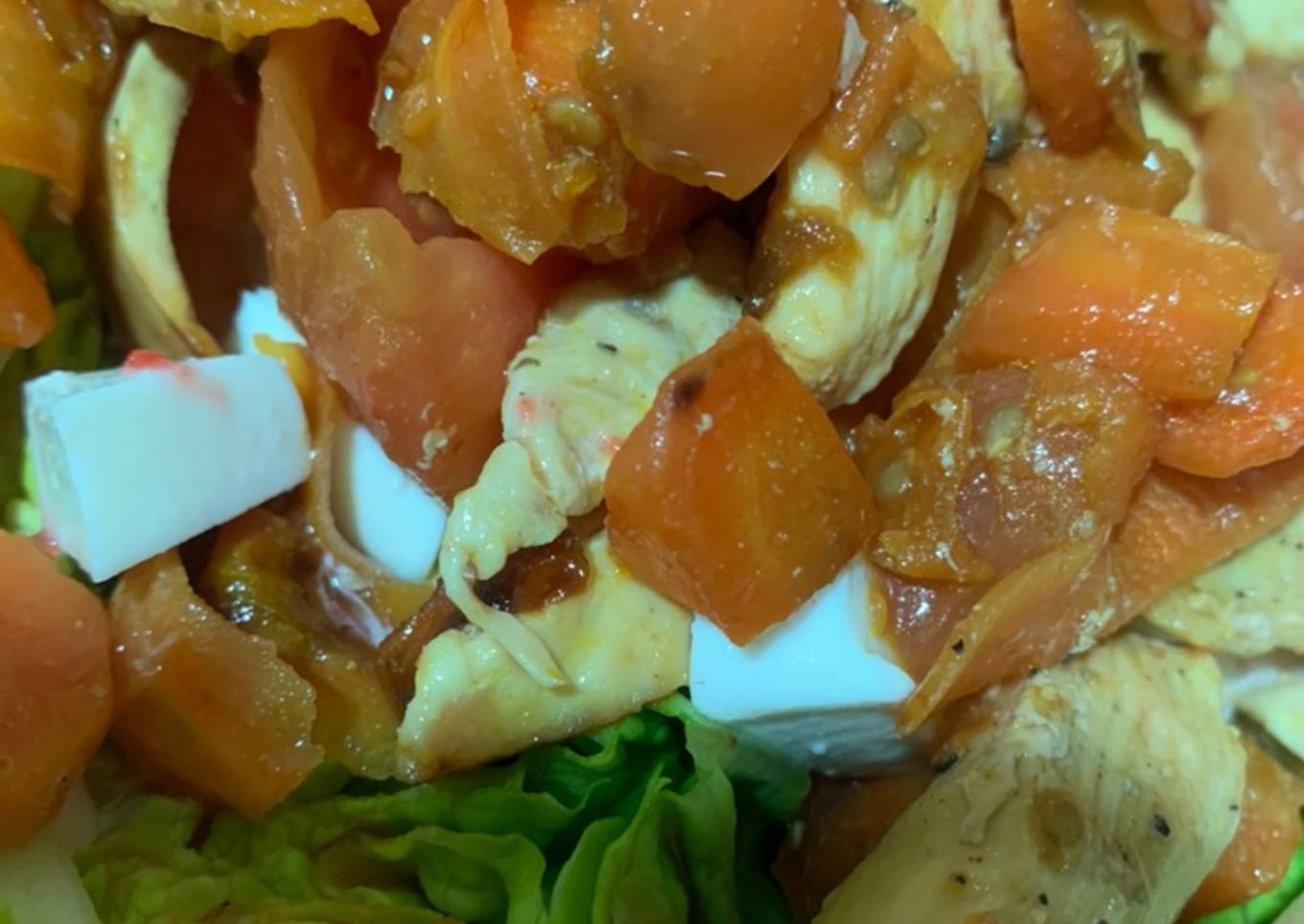 Cogollos con pollo y verduras🥗🍗🥬