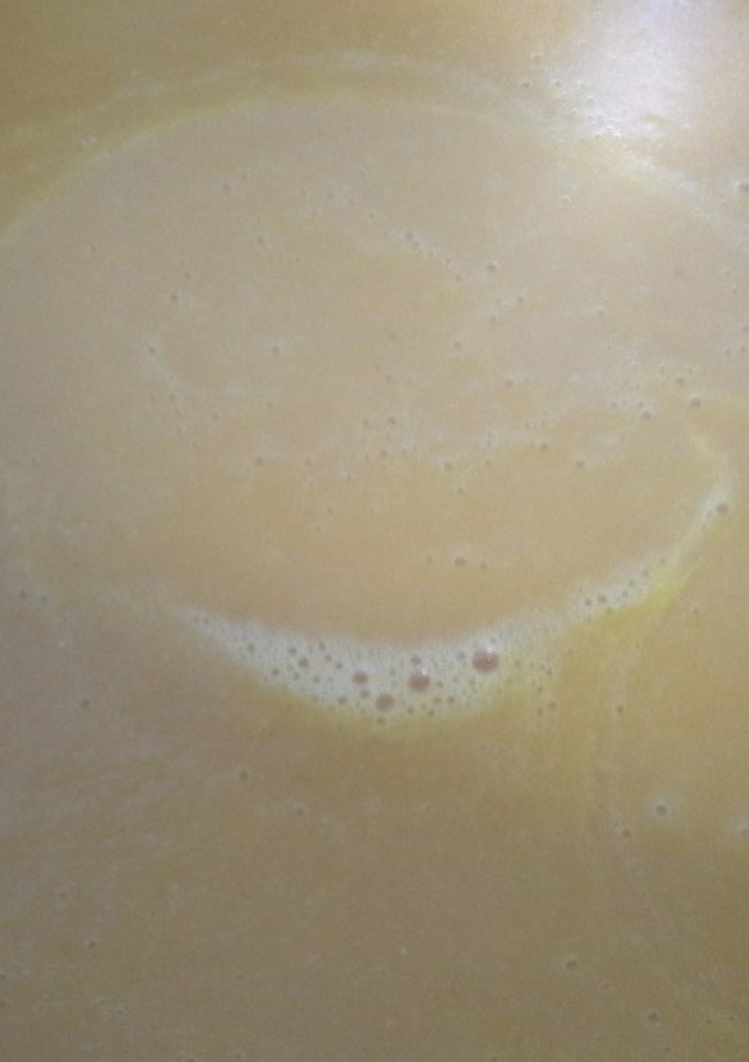 Una foto de Crema de calabaza y pera