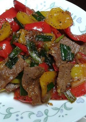 Foto resep Sapi Paprika lada hitam