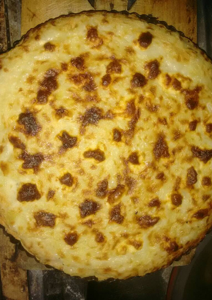 Una foto de Tarta de cebolla y queso