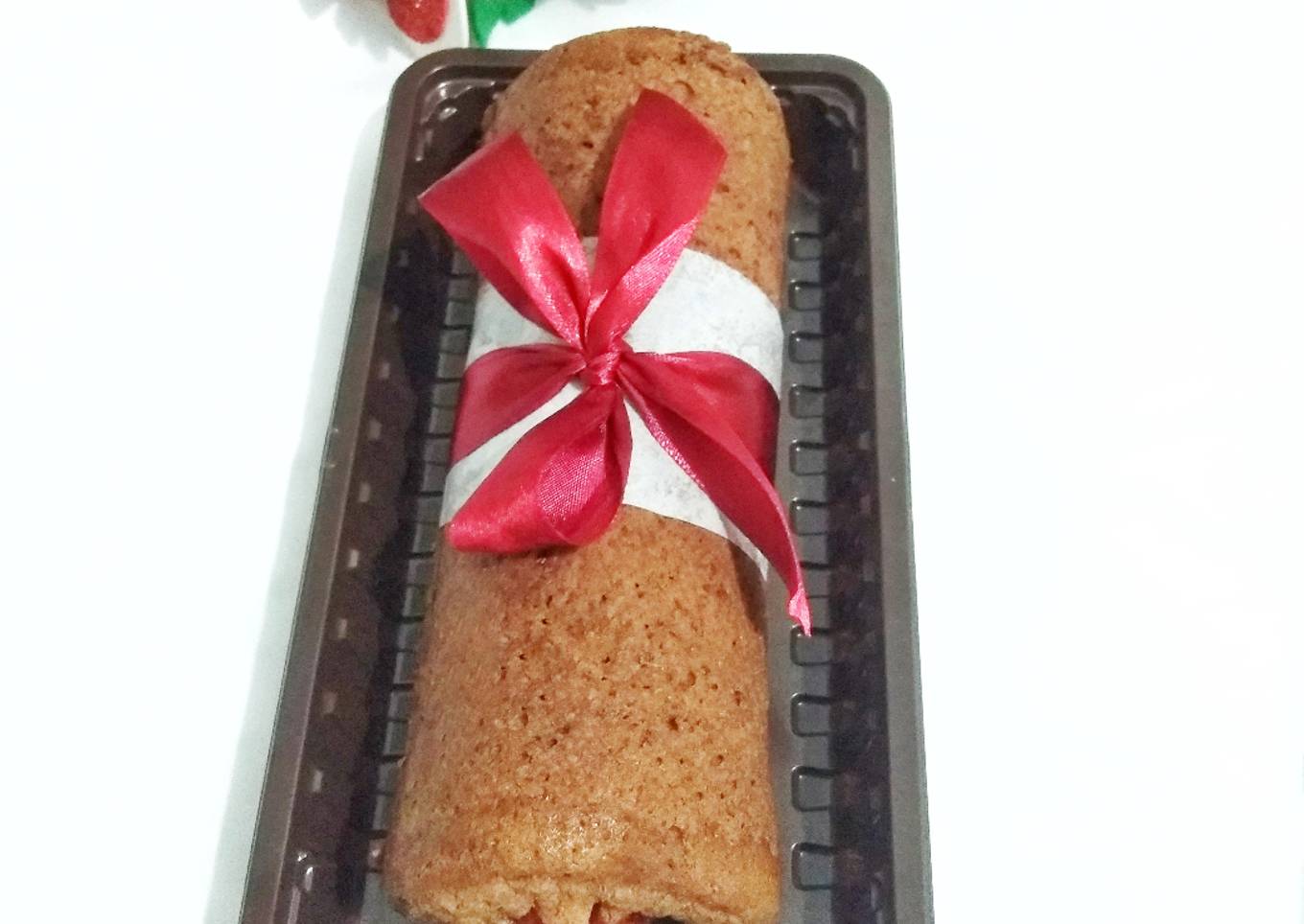 Bolu Gulung Coklat Putih Telur