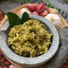 A picture of Indonesian Padang Style Green Chillies.