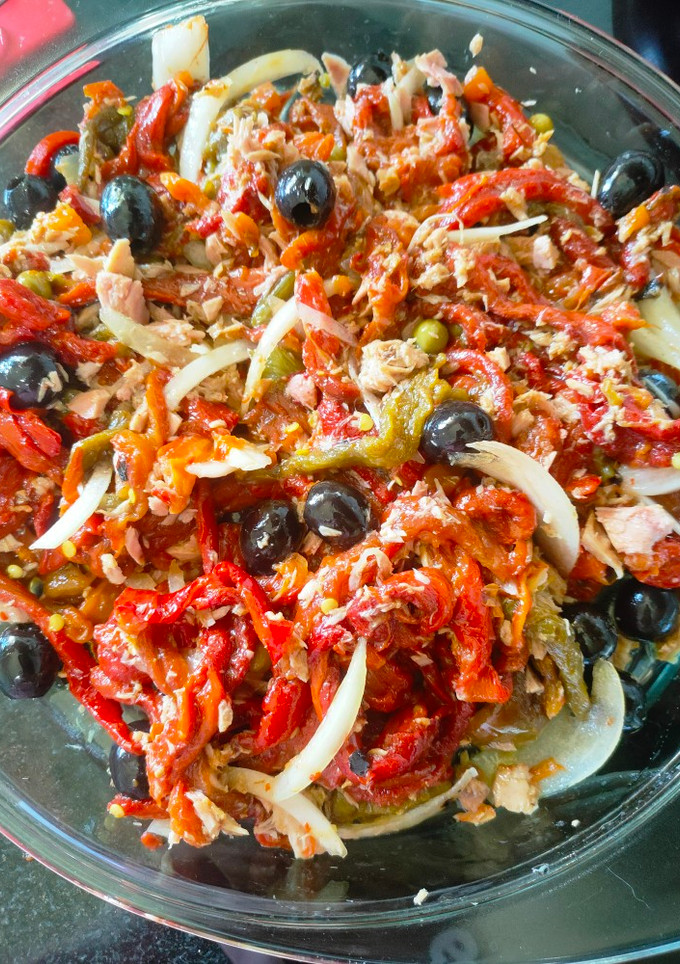 Una foto de Ensalada de pimientos asados "huerta"