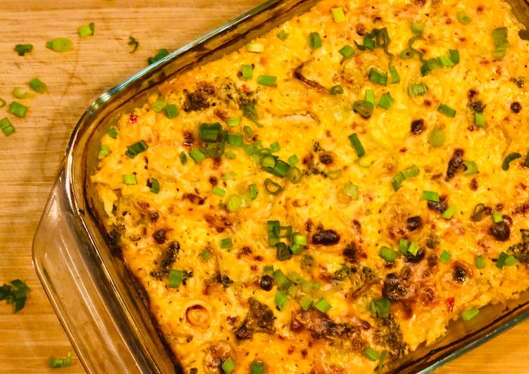 Easiest Way to Make Speedy Cauliflower, broccoli & peas cheese-bake