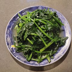 A picture of Sautéed Spinach with Ginger and Garlic.